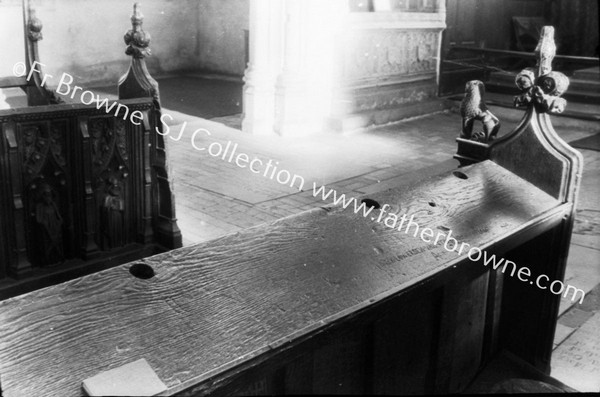 SCHOOL DESKS WITH DUTCH BOYS NAME ETC STRANGE USE FOR STALL WHEN N.CHAPEL WAS USED AS SCHOOL